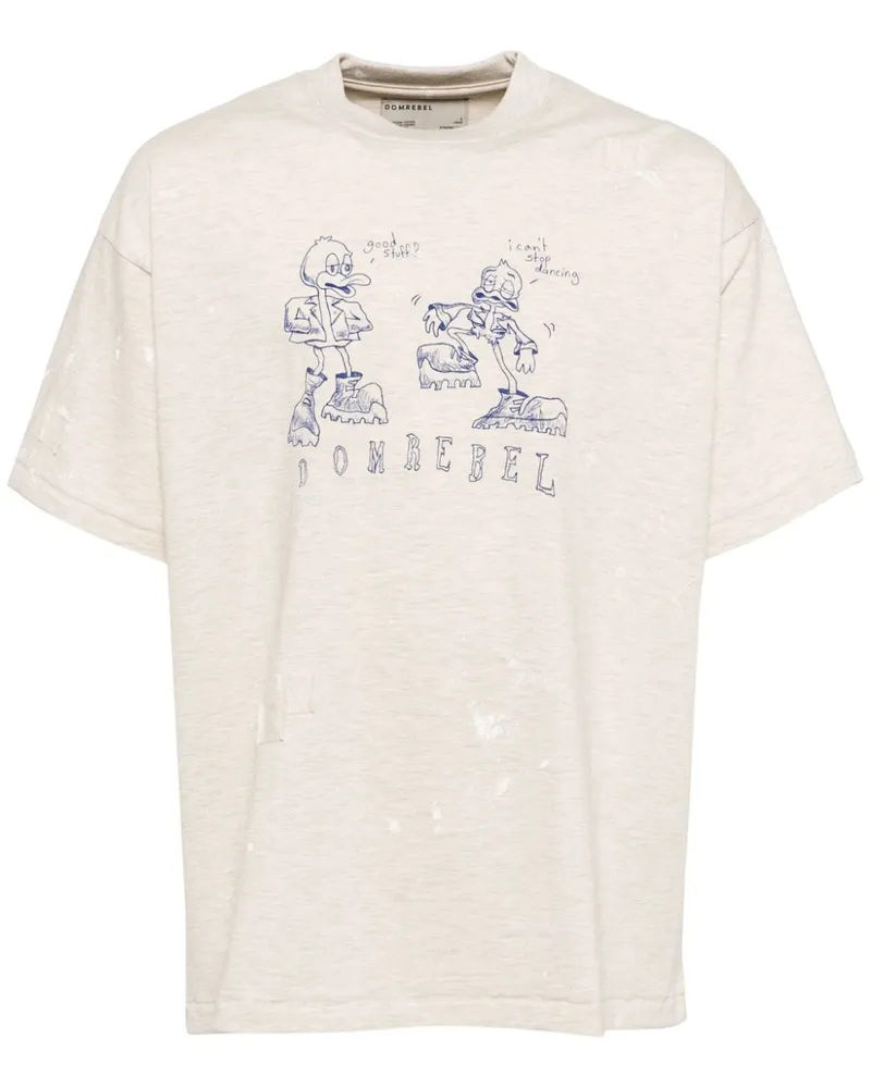 DOMREBEL Dancing T-Shirt - Nude Nude