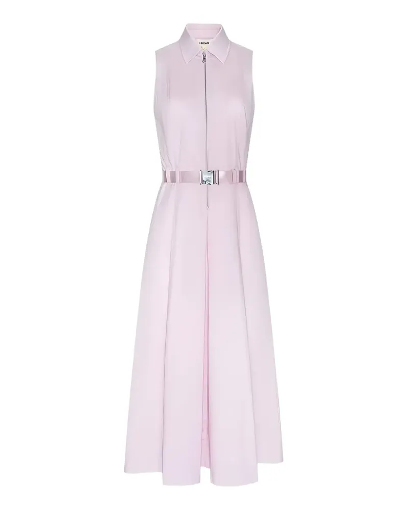 L'Agence Kolton belted sleeveless midi dress - Rosa Rosa