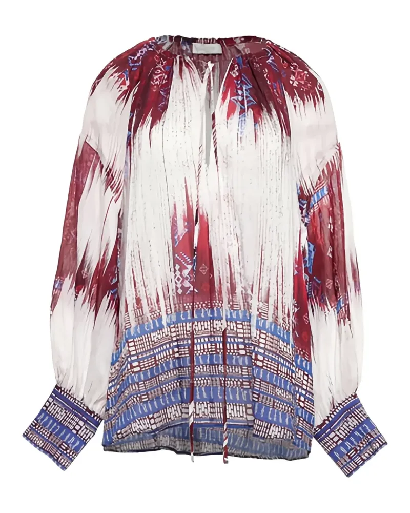 Devotion Gemusterte Aria Bluse - Nude Nude