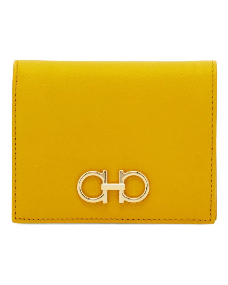 Ferragamo Gancini compact wallet - Gelb Gelb