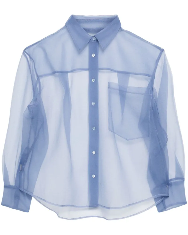 JNBY Oversized-Hemd mit Sheer-Effekt - Blau Blau