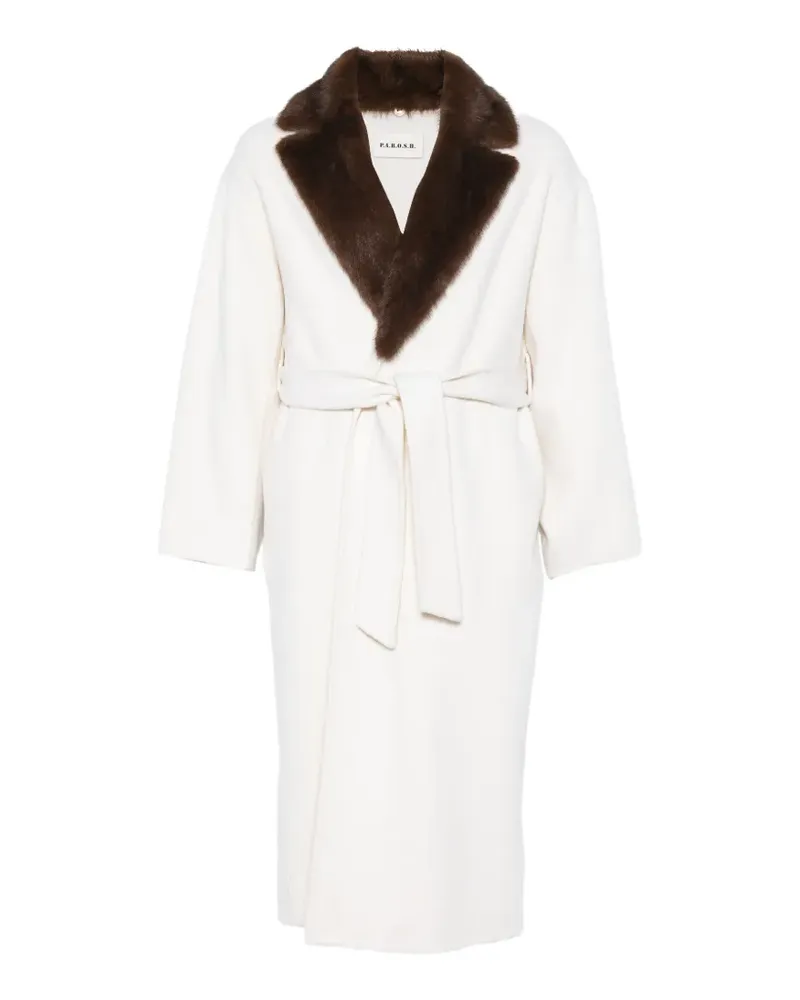 P.A.R.O.S.H. P.A.R.O H. Mantel aus Faux Fur - Nude Nude