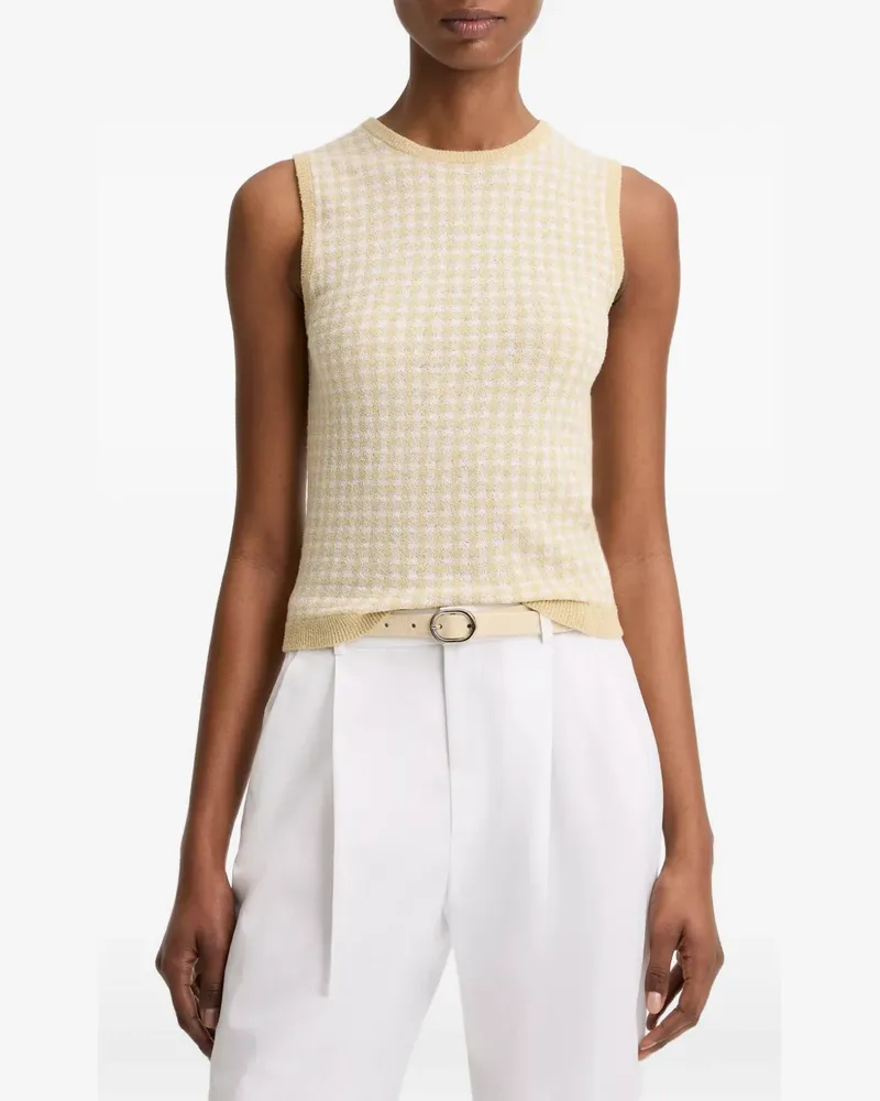 Vince gingham-check tank top - Gelb Gelb