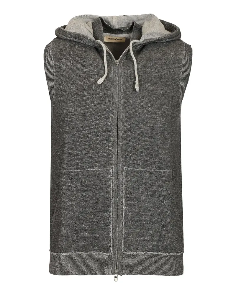 Al Duca D’Aosta 1902 knitted sleeveless hoodie - Grau Grau