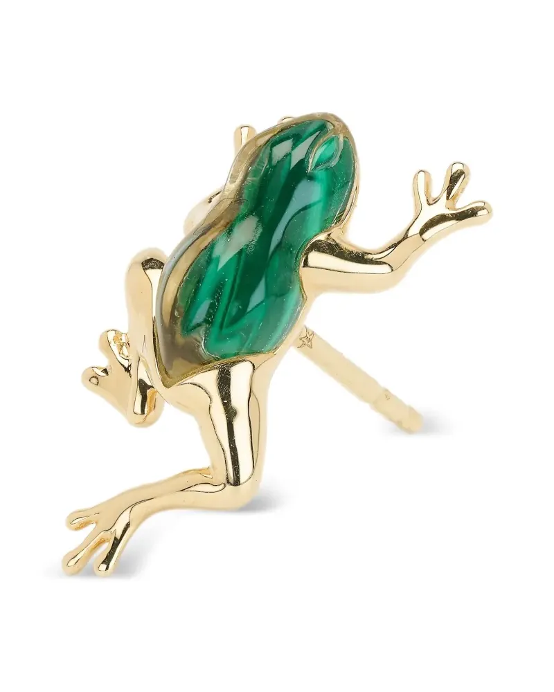 Bibi van der Velden Mini Frog Ohrstecker mit Malachit und Quarz - Gold Gold