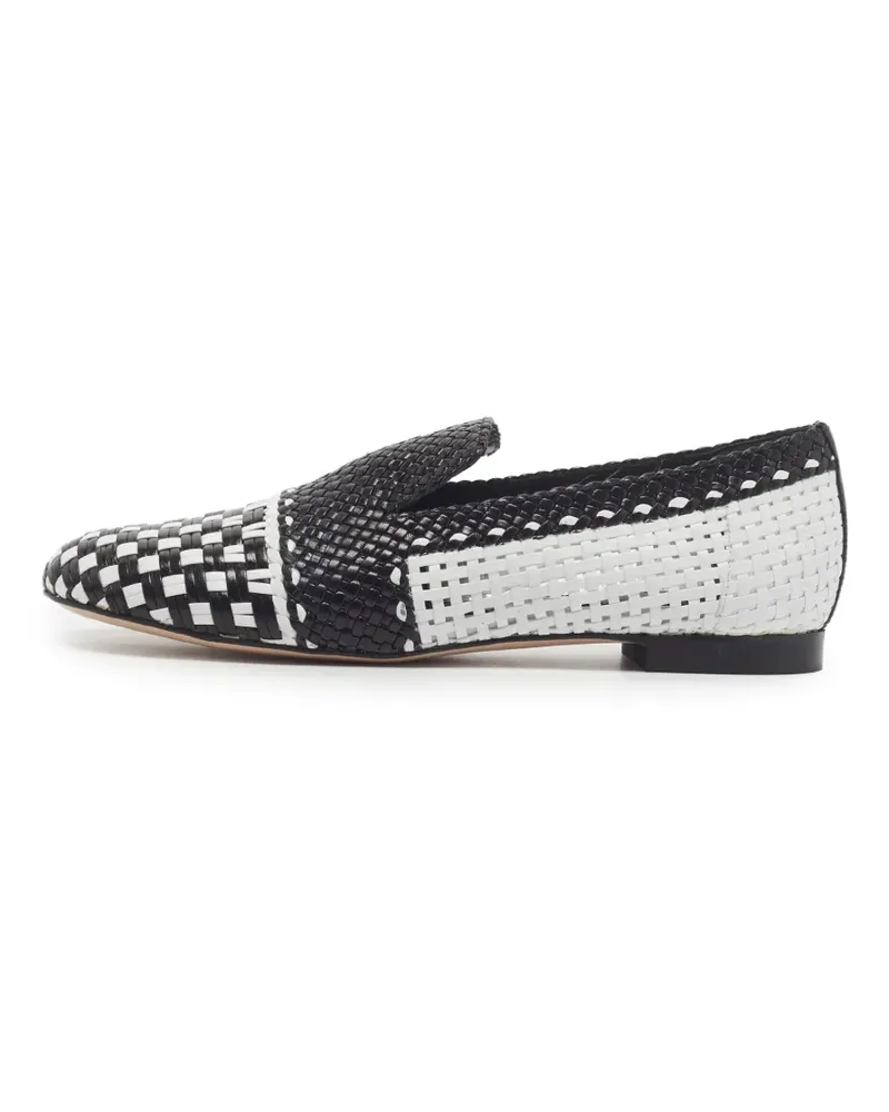 Stuart Weitzman Loafer mit Webmuster - Schwarz Schwarz