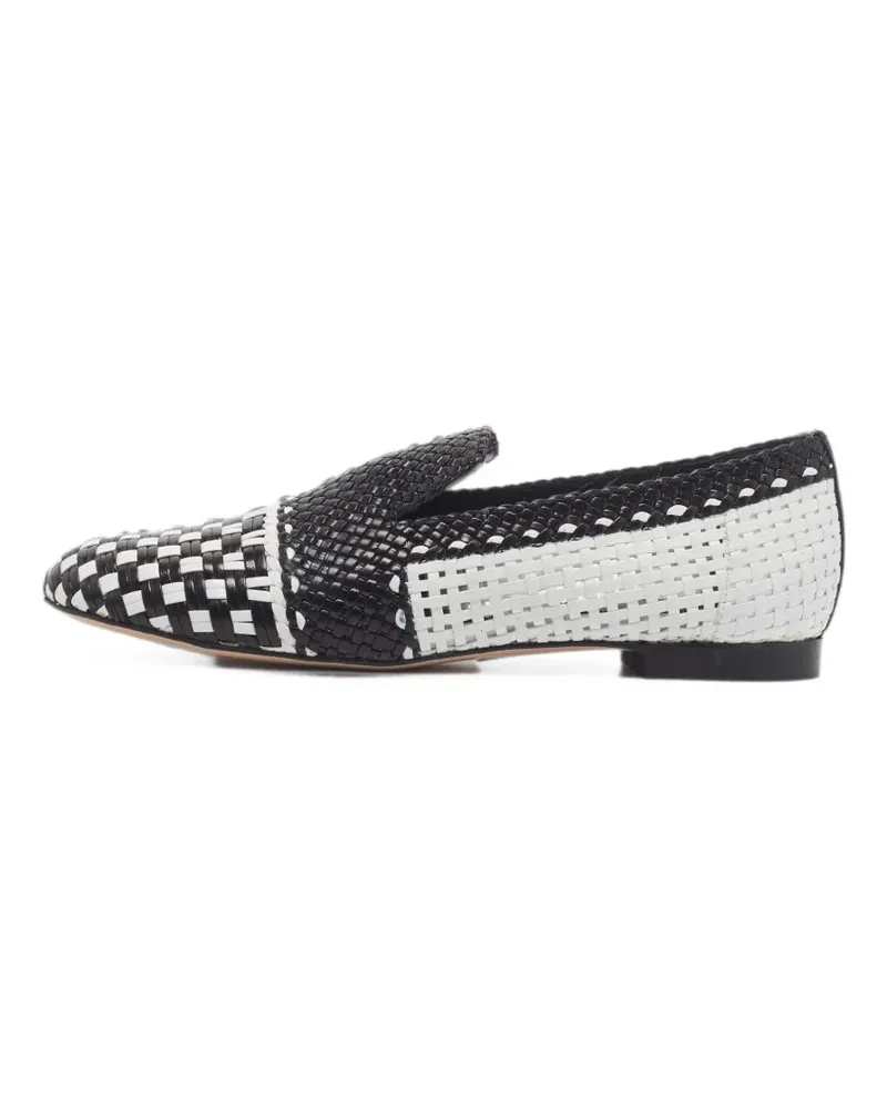 Stuart Weitzman woven leather loafers - Schwarz Schwarz