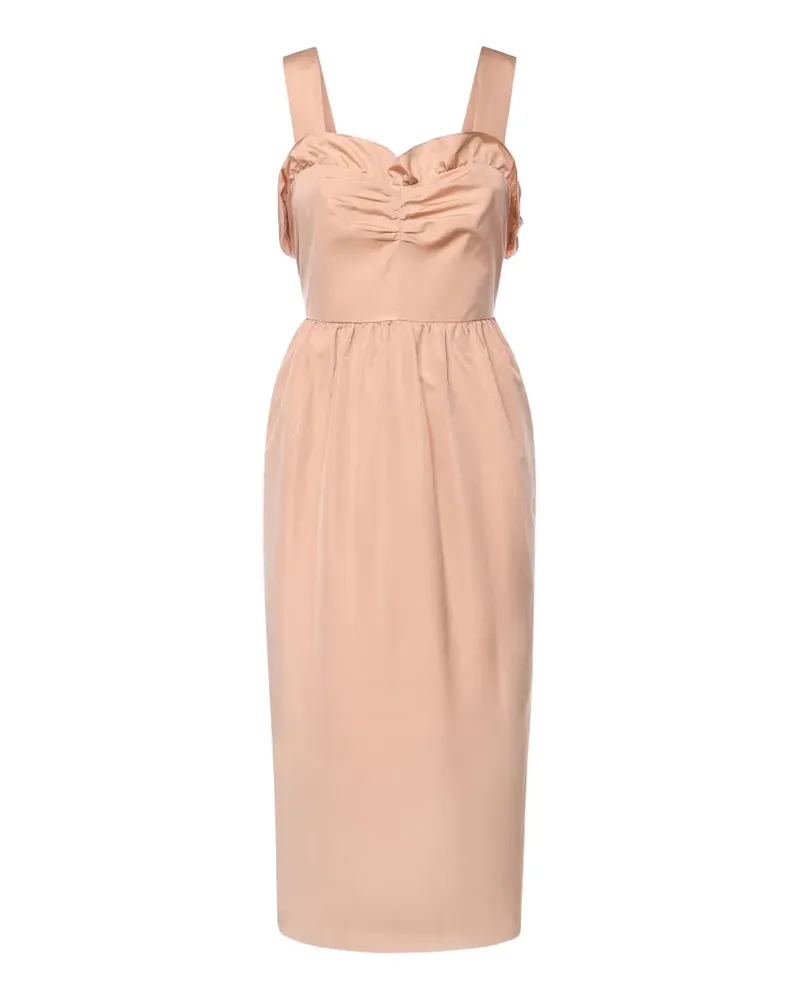 Chloé ruffled ruched midi dress - Nude Nude
