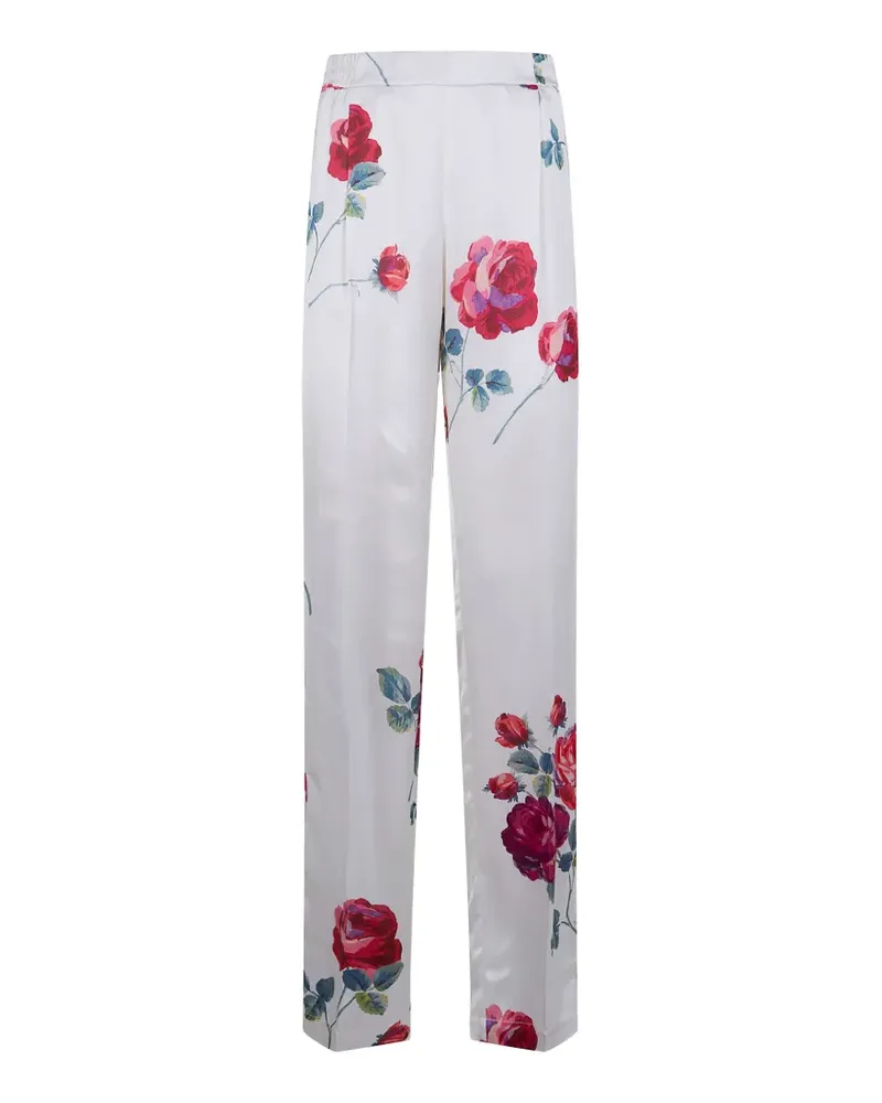 N° 21 floral trousers - Weiß Weiß