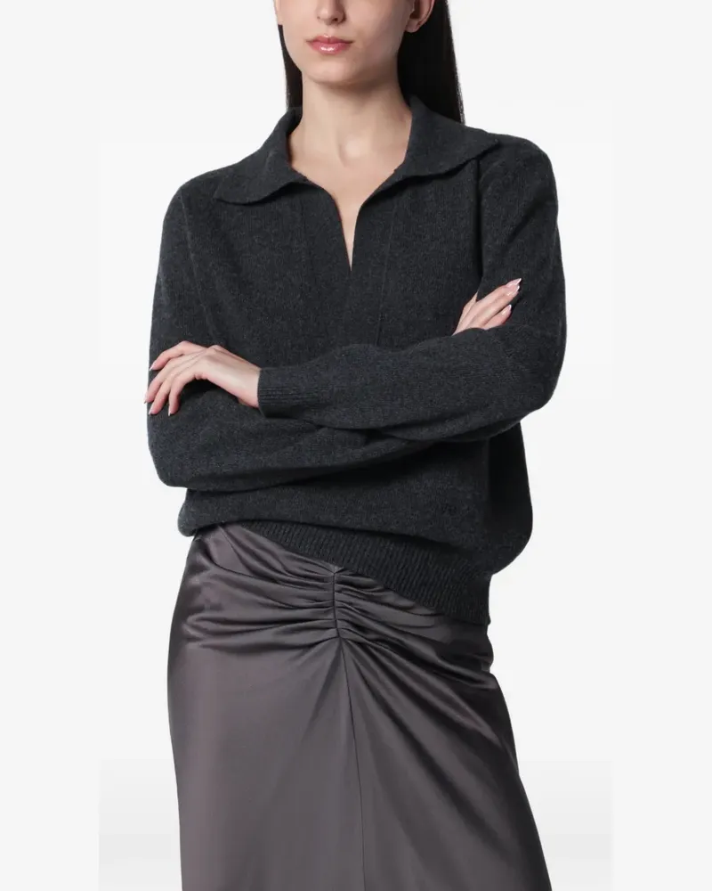 Victoria Beckham Pullover mit Poloshirtkragen - Grau Grau