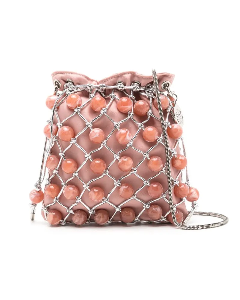 ISLA Lara Schultertasche mit Perlendetail - Orange Orange