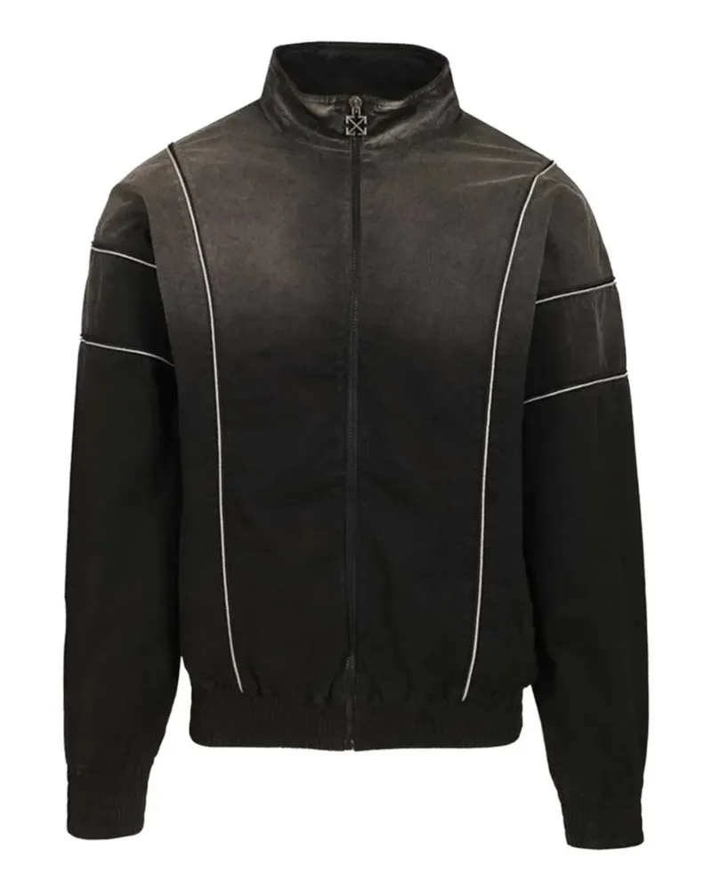 OFF-WHITE logo piped jacket - Schwarz Schwarz
