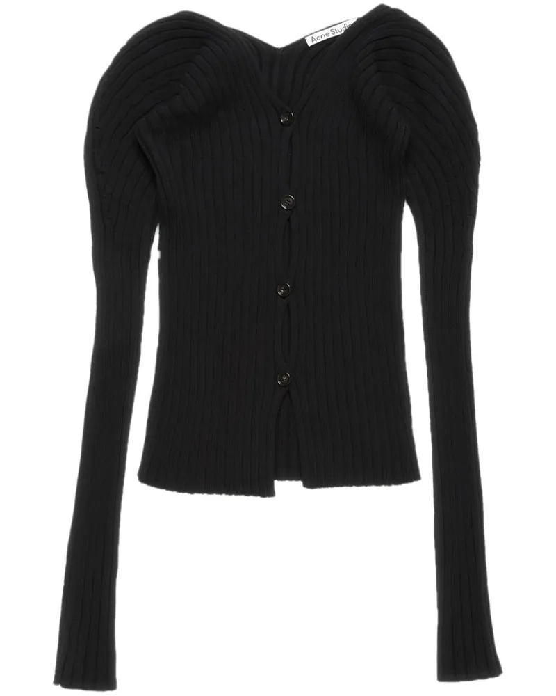 Acne Studios Cardigan aus Baumwolle - Schwarz Schwarz
