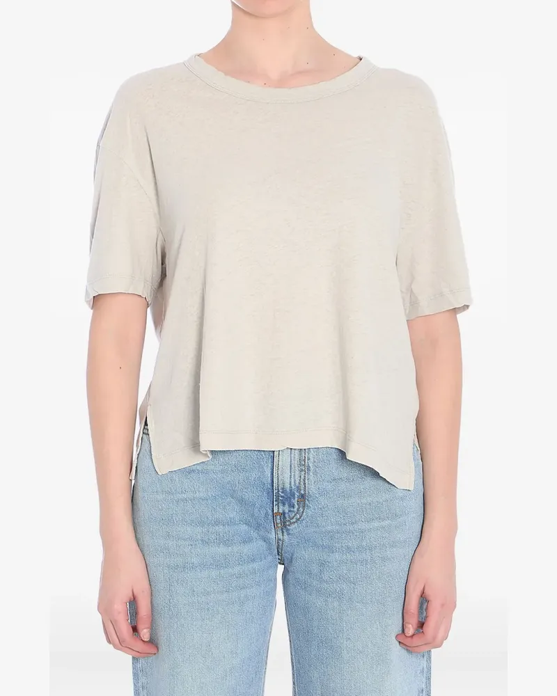 James Perse Cropped-T-Shirt - Nude Nude