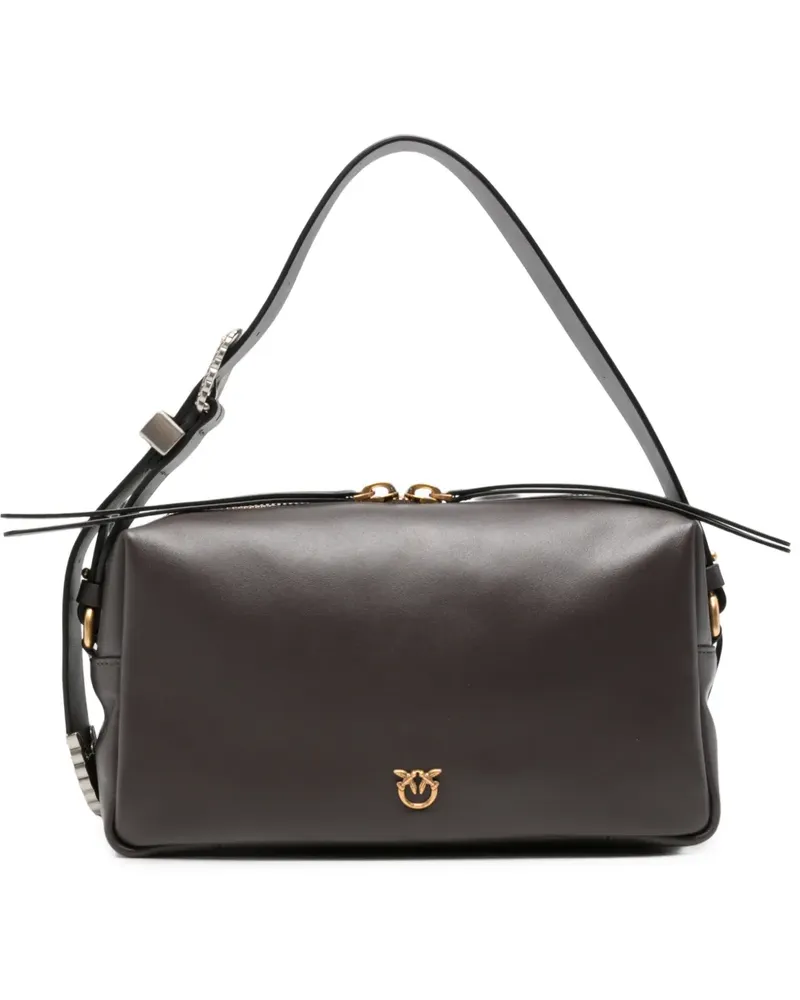 Pinko Love Birds Schultertasche - Braun Braun