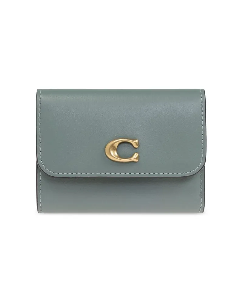 Coach Portemonnaie mit Logo-Schild - Grün Grün