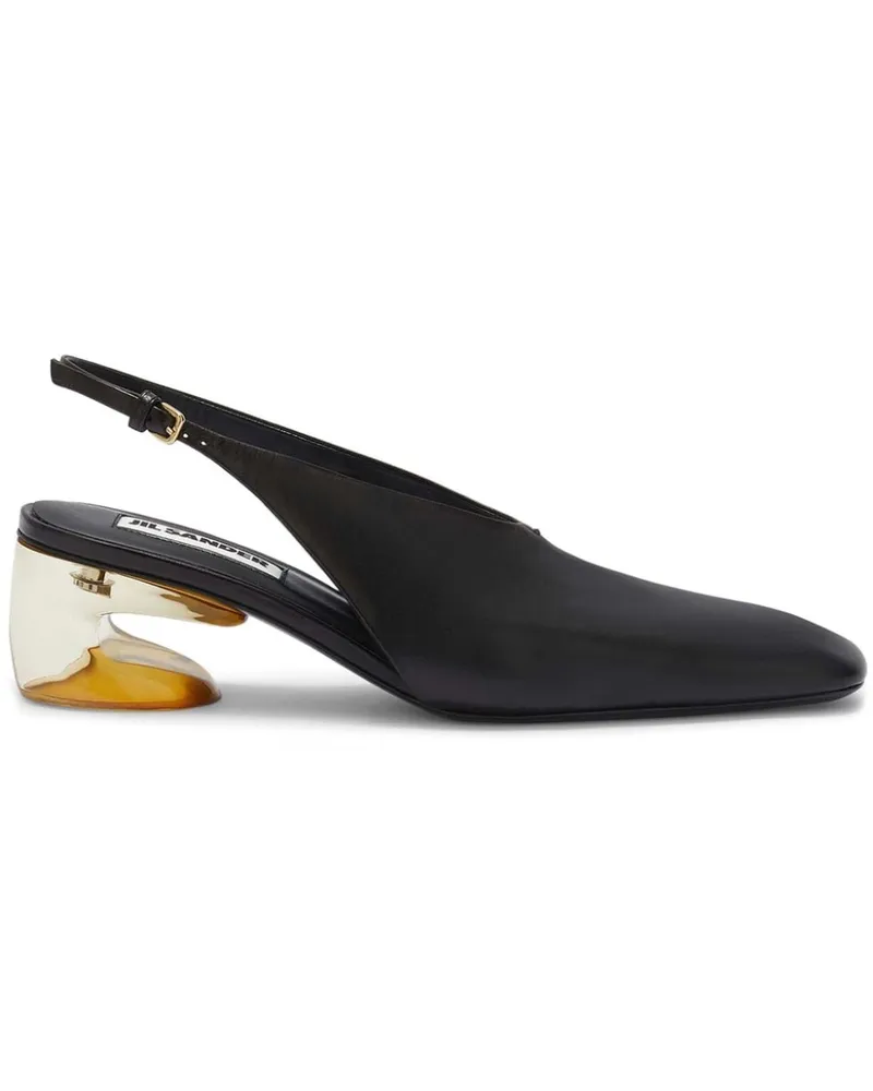 Jil Sander Pumps mit Slingback-Riemen - Schwarz Schwarz
