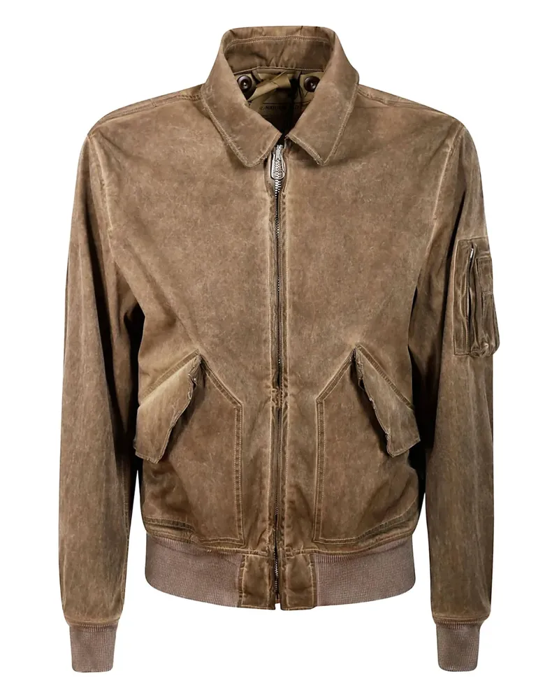 Ten c Bomberjacke mit Reißverschluss - Braun Braun