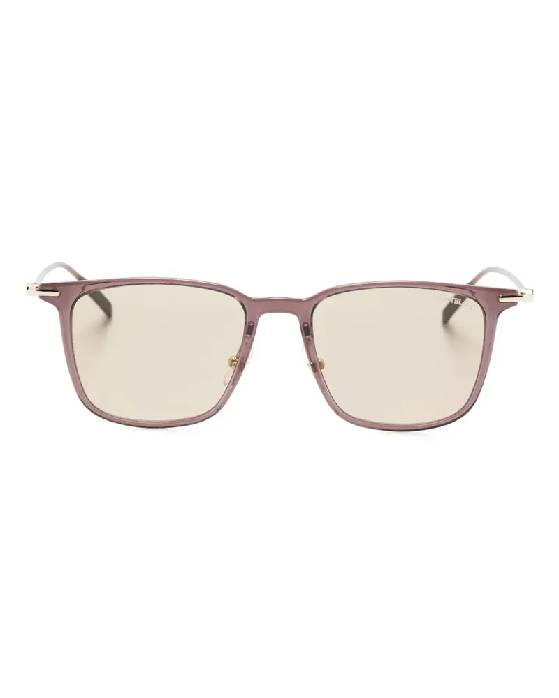 Montblanc Sonnenbrille mit eckigem Gestell - Braun Braun