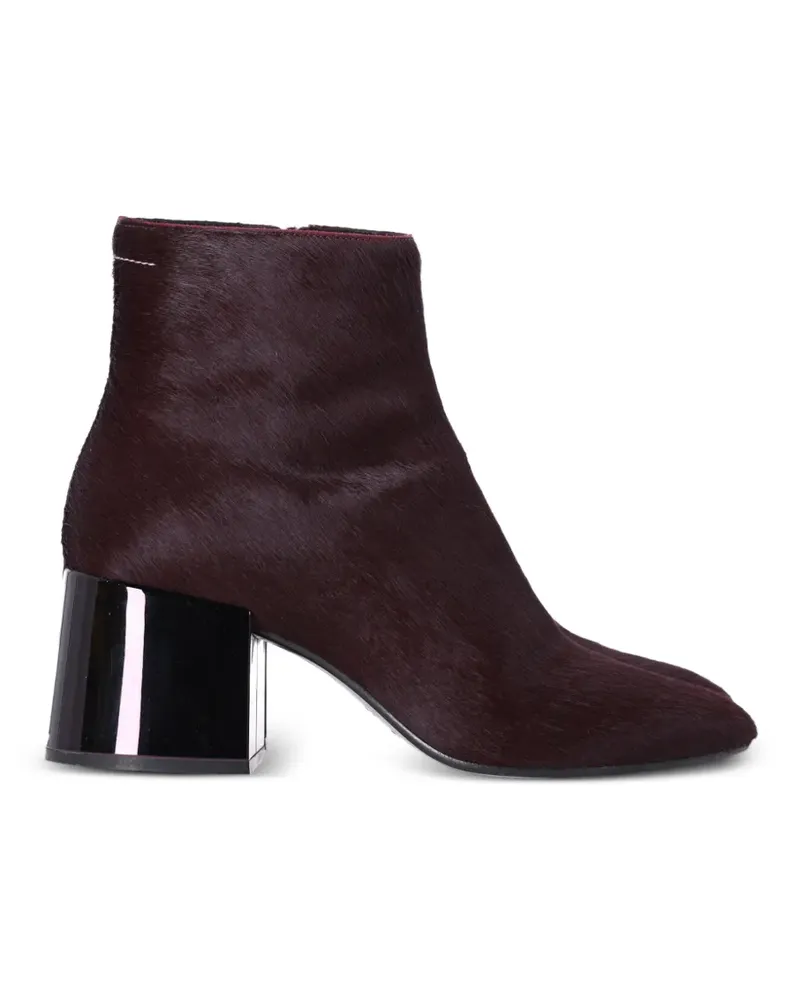Maison Margiela pony-hair block-.heel ankle boots - Braun Braun