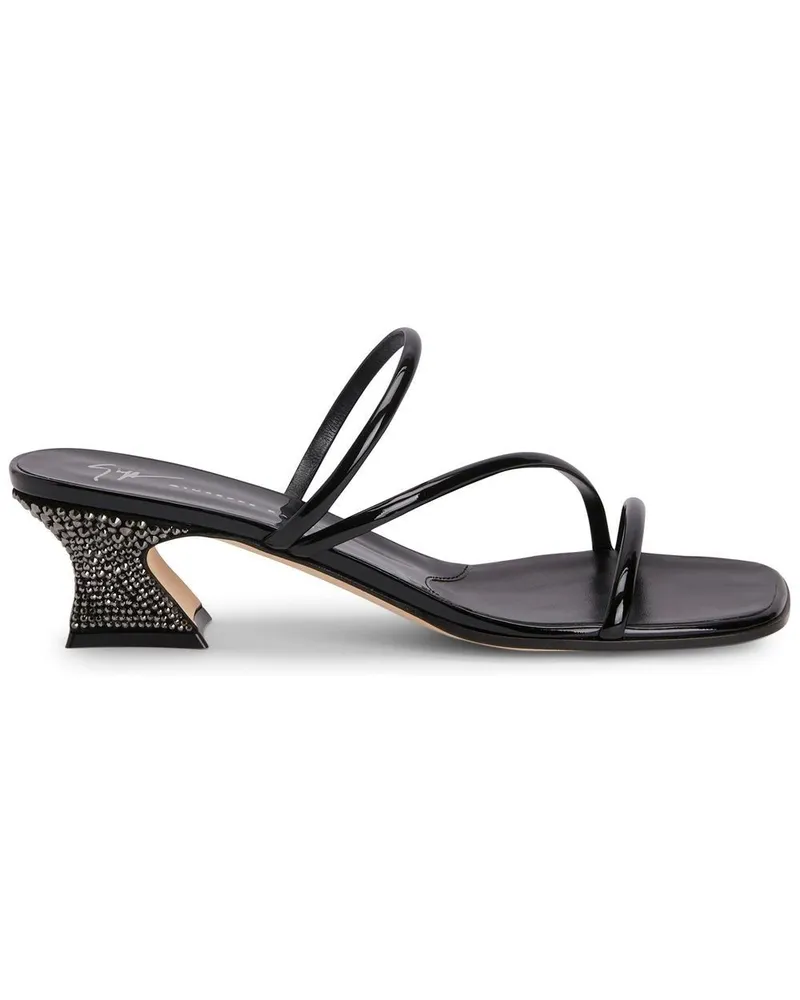 Giuseppe Zanotti Aude Strass Sandalen 45mm - Schwarz Schwarz
