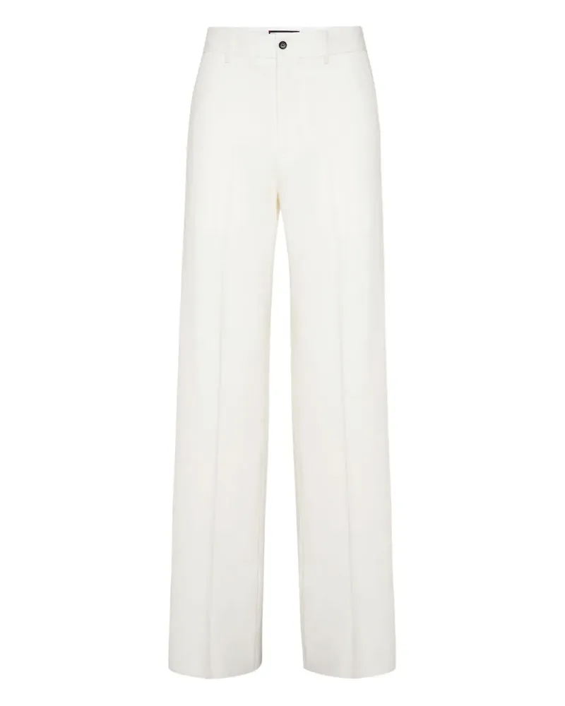 Philipp Plein Hose mit weitem Bein - Weiß Weiß
