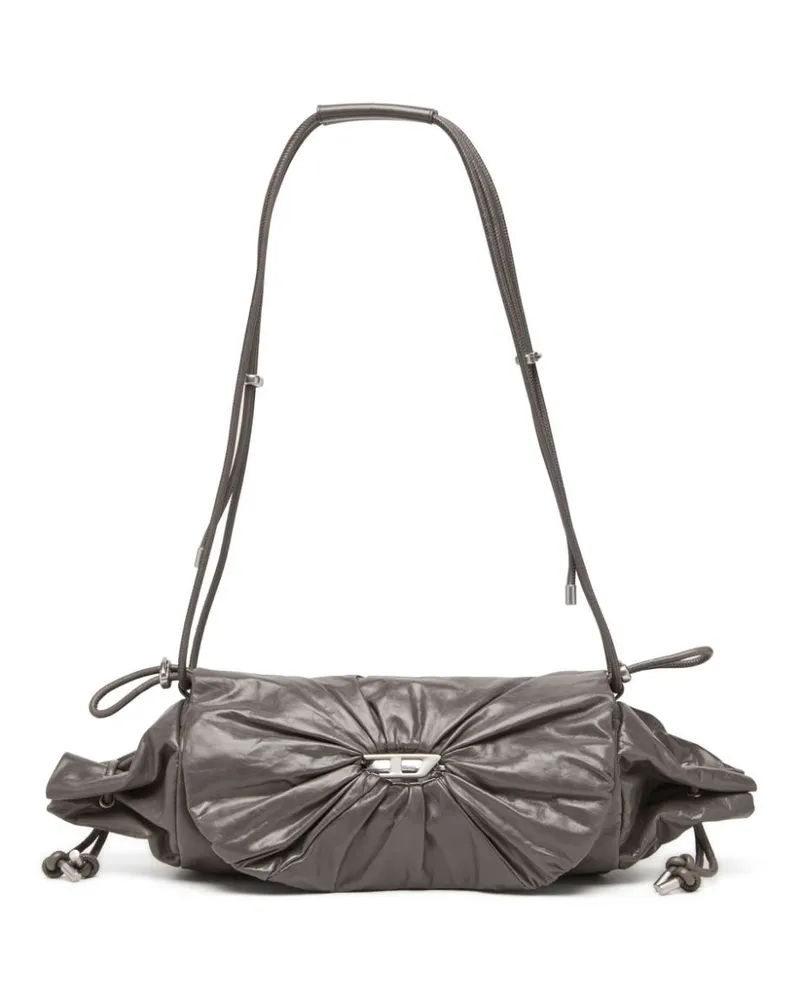 Diesel Scrunch-D Schultertasche - Grau Grau