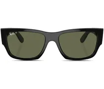 Carlos Sonnenbrille mit eckigem Gestell - Schwarz