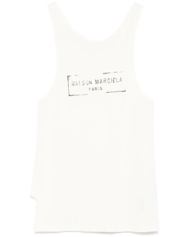 Maison Margiela Tanktop mit Logo-Print - Nude Nude