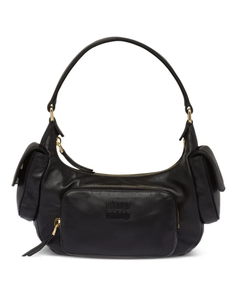Miu Miu Schultertasche aus Nappaleder - Schwarz Schwarz