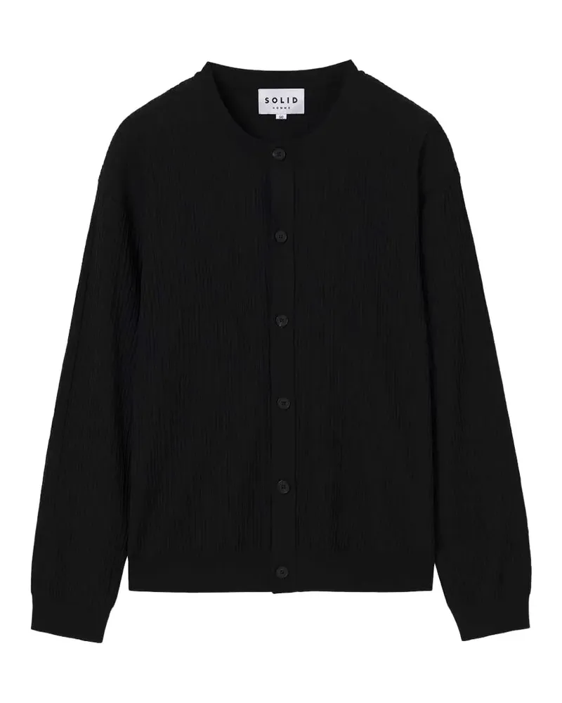 SOLID HOMME Geknöpfter Cardigan - Schwarz Schwarz