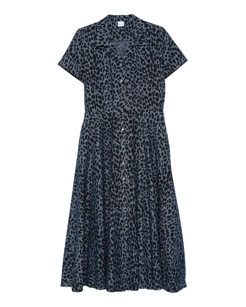 ASPESI animal-print midi dress - Blau Blau