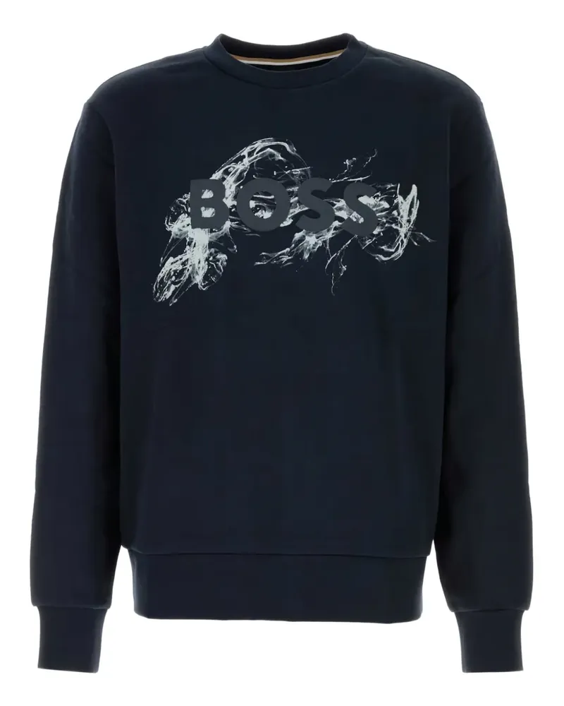 HUGO BOSS Sweatshirt mit grafischem Print - Blau Blau