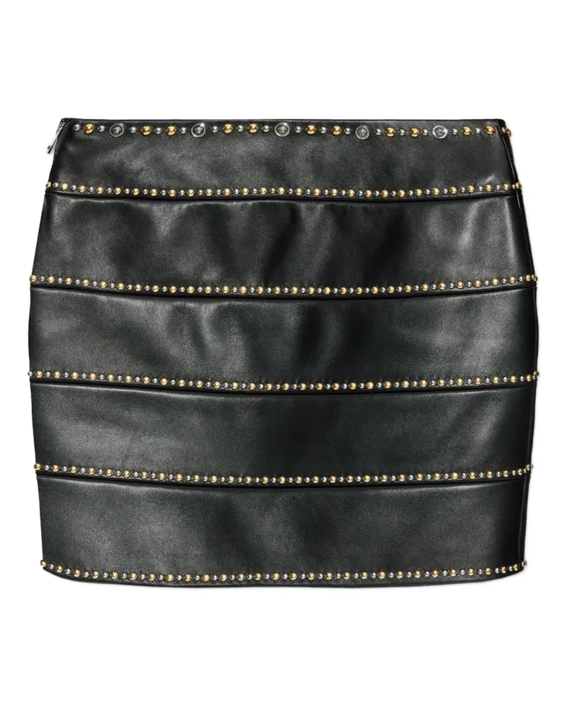 Versace Minirock mit Nieten - Schwarz Schwarz
