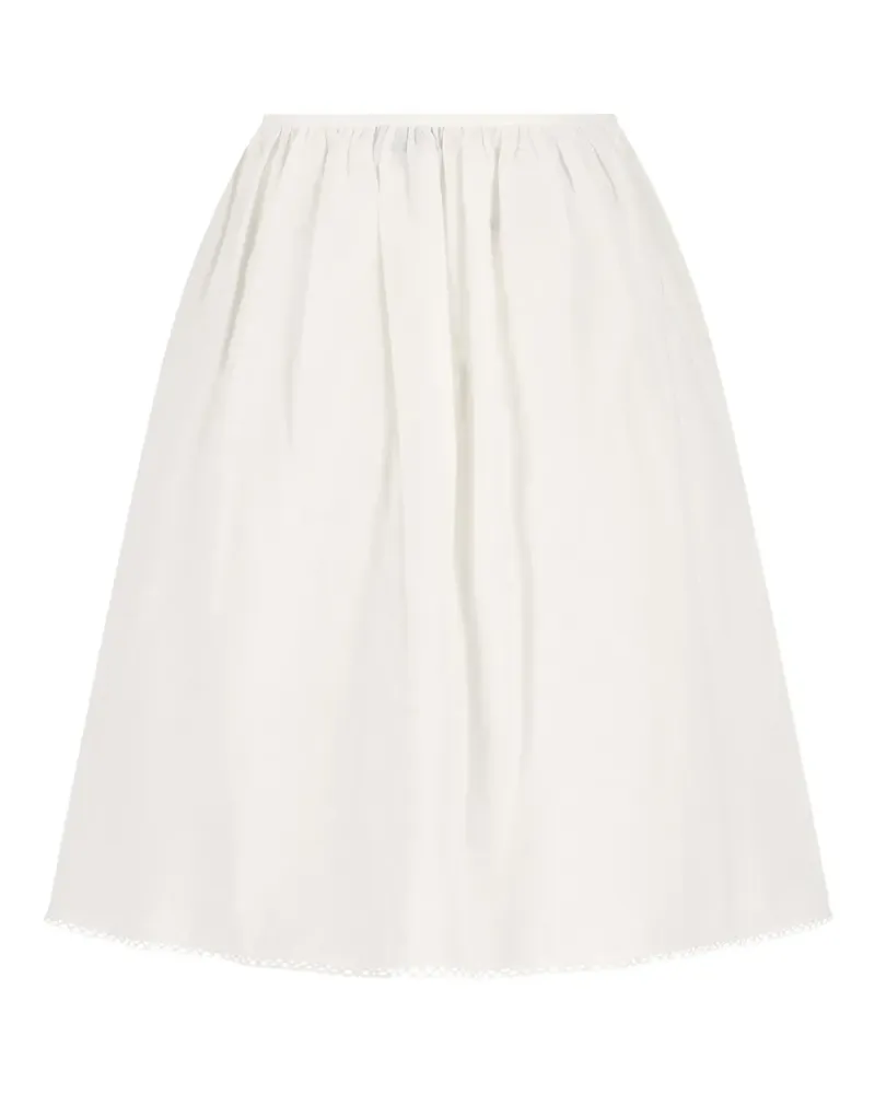 Miu Miu flap-pocket midi skirt - Weiß Weiß
