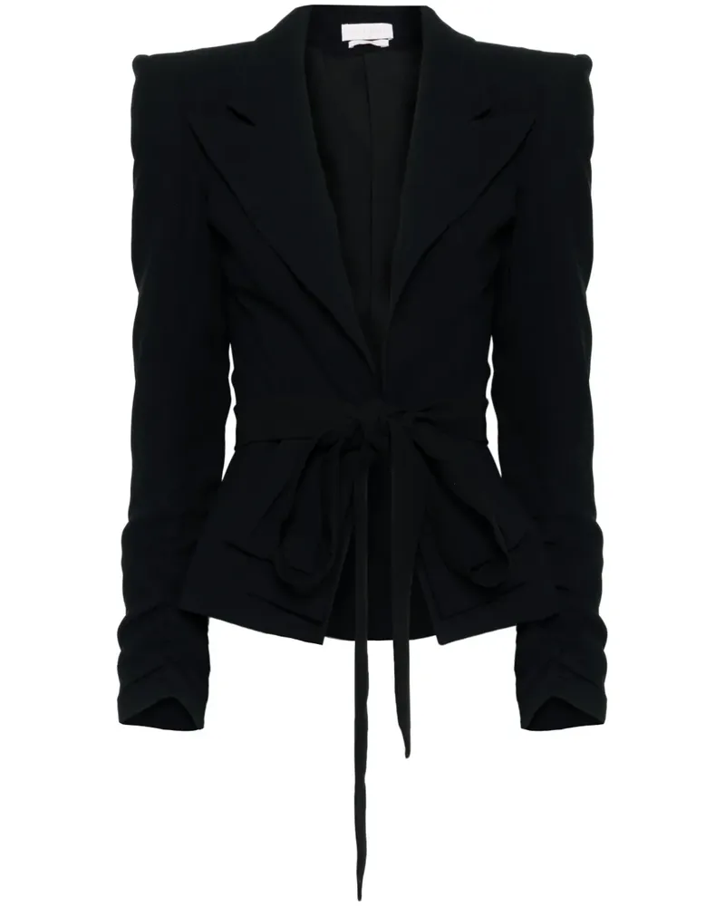 Saiid Kobeisy Klassischer Blazer aus Krepp - Schwarz Schwarz