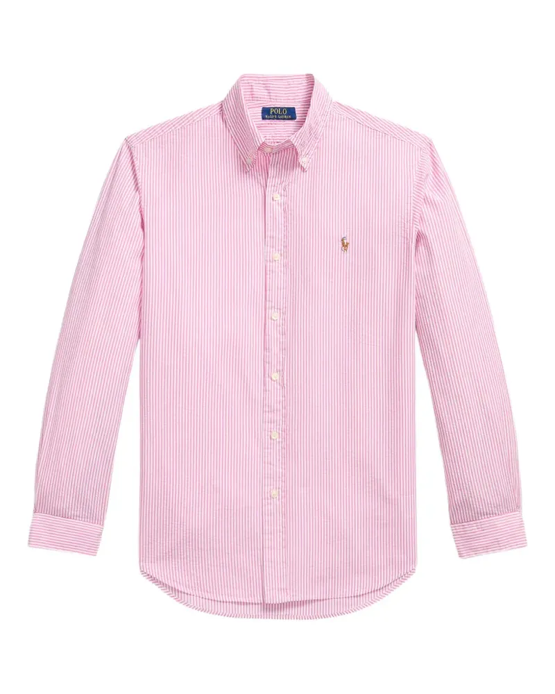 Ralph Lauren Gestreiftes Seersucker-Sweatshirt - Rosa Rosa