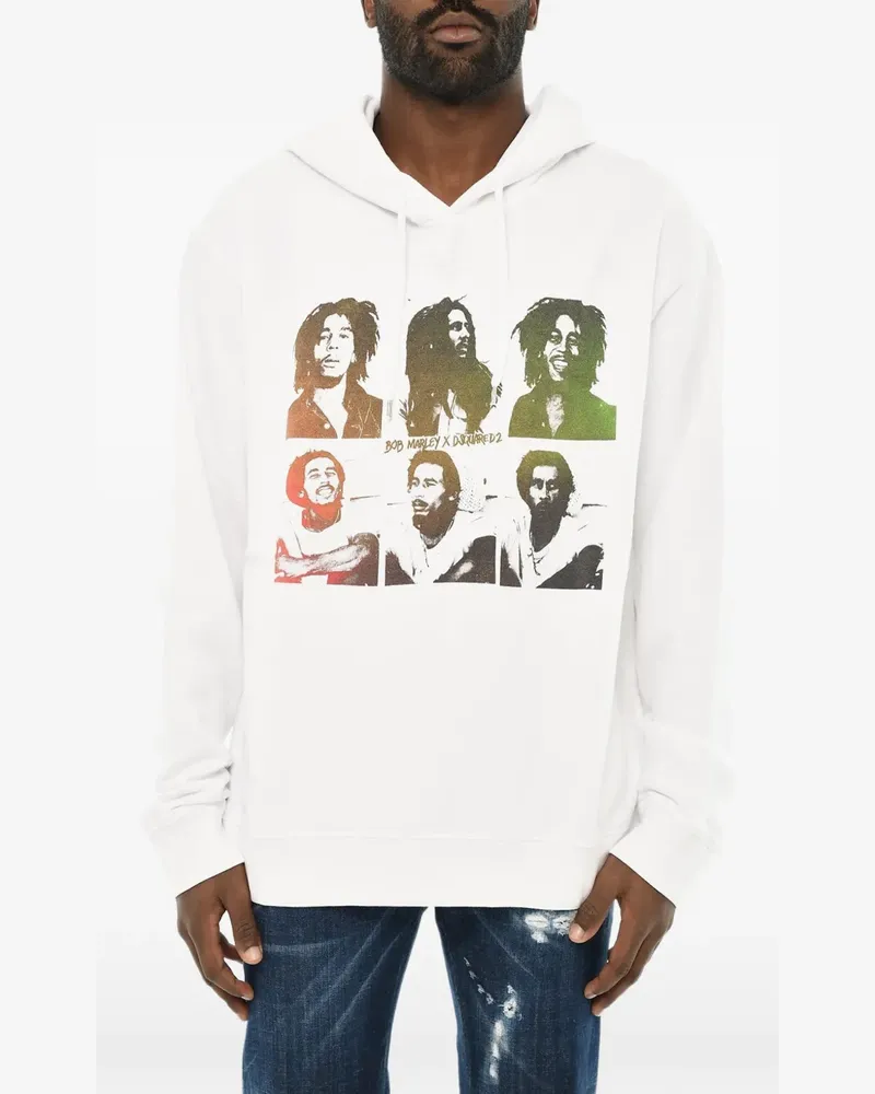 Dsquared2 x Bob Marley hoodie - Weiß Weiß