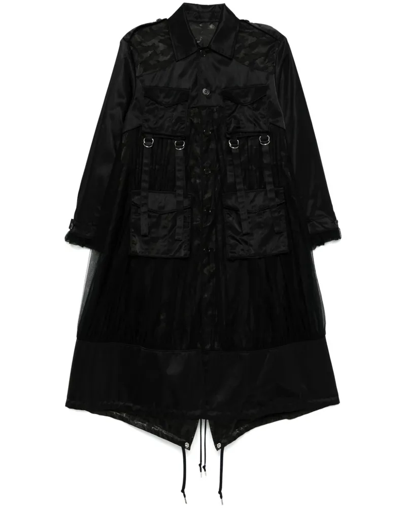 Noir Kei Ninomiya Mantel im Utility-Look - Schwarz Schwarz