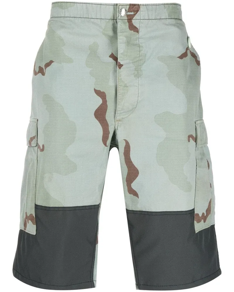 OAMC Cargo-Shorts mit Camouflagemuster - Blau Blau