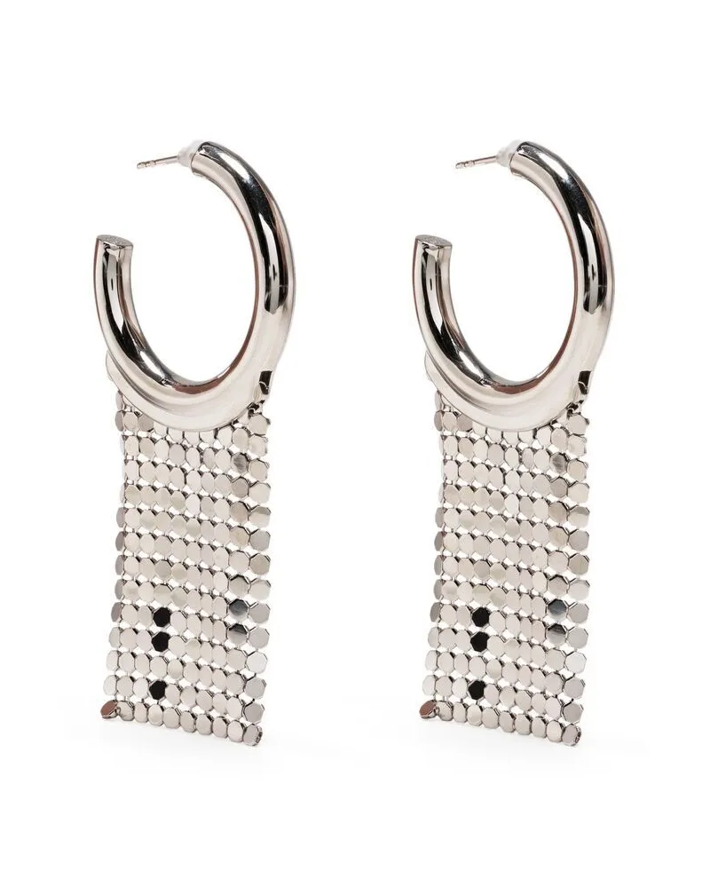 Paco Rabanne Creolen im Mesh-Design - Silber Silber