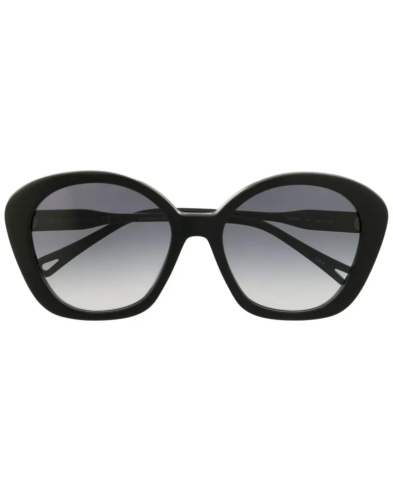 Chloé oversized round sungalsses - Schwarz Schwarz