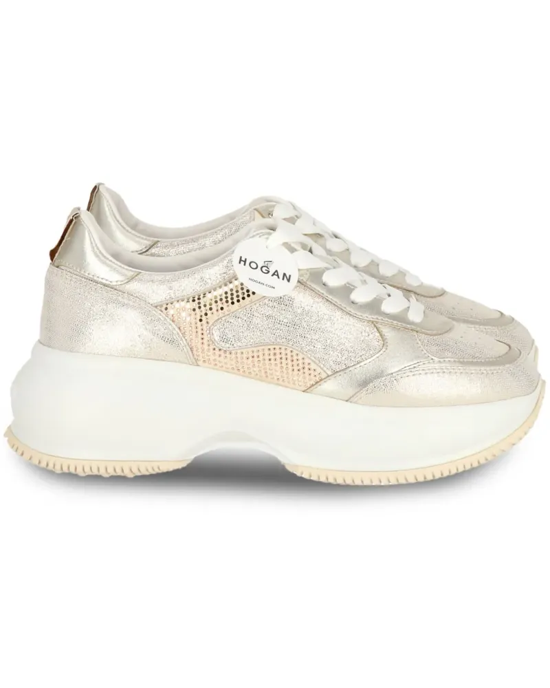 Hogan Plateau-Sneakers im Metallic-Look - Gold Gold