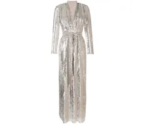Abendkleid mit Pailletten - Silber
