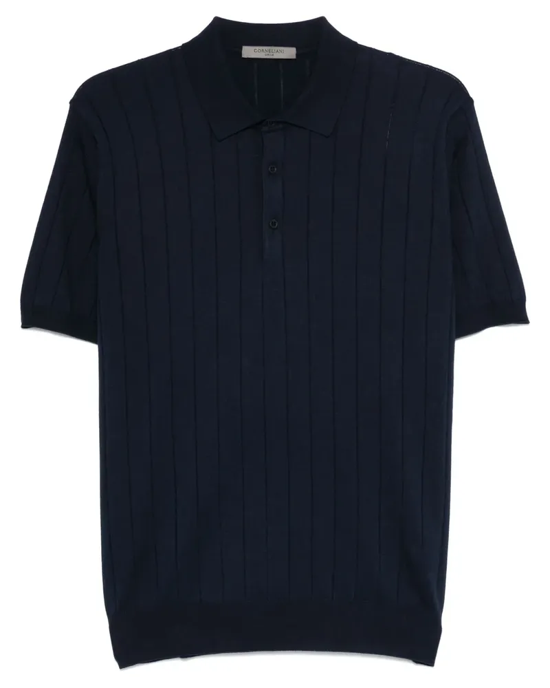 Corneliani Klassisches Poloshirt - Blau Blau