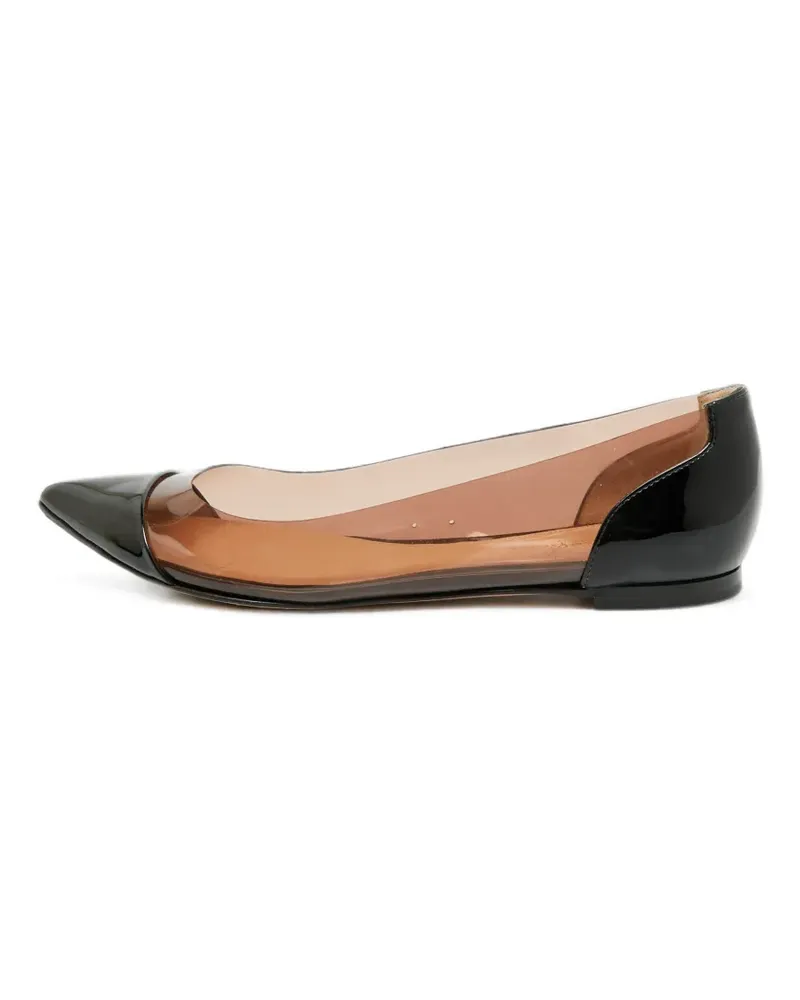 Gianvito Rossi Plexi Ballerinas - Schwarz Schwarz