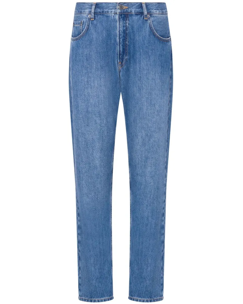 Moschino Halbhohe Straight-Leg-Jeans - Blau Blau