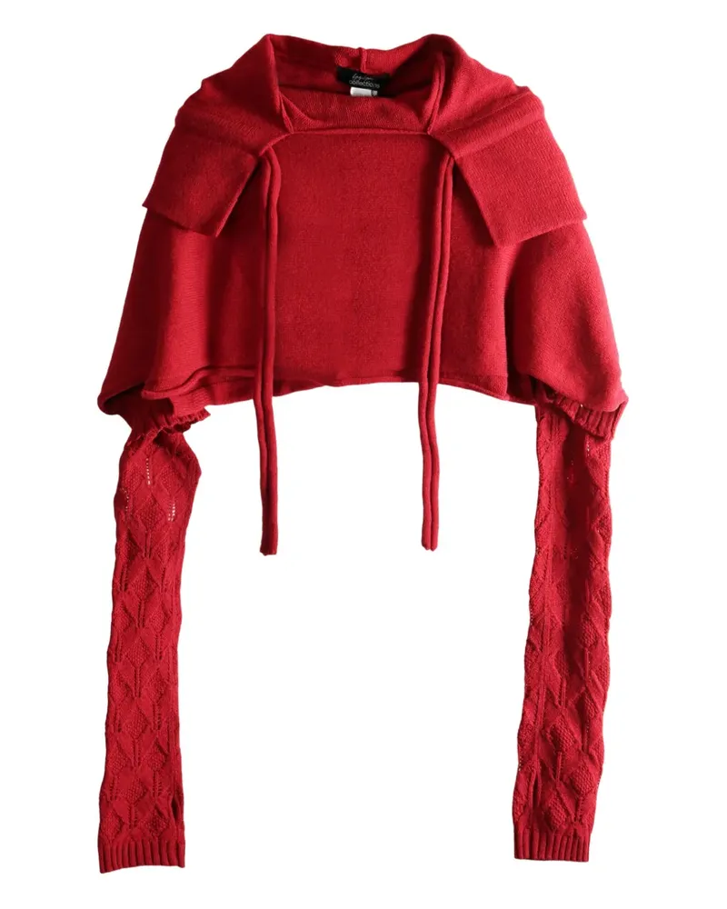 Yohji Yamamoto Oberteil mit Rundhalsausschnitt - Rot Rot