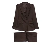 Doppelreihiger Anzug - Braun