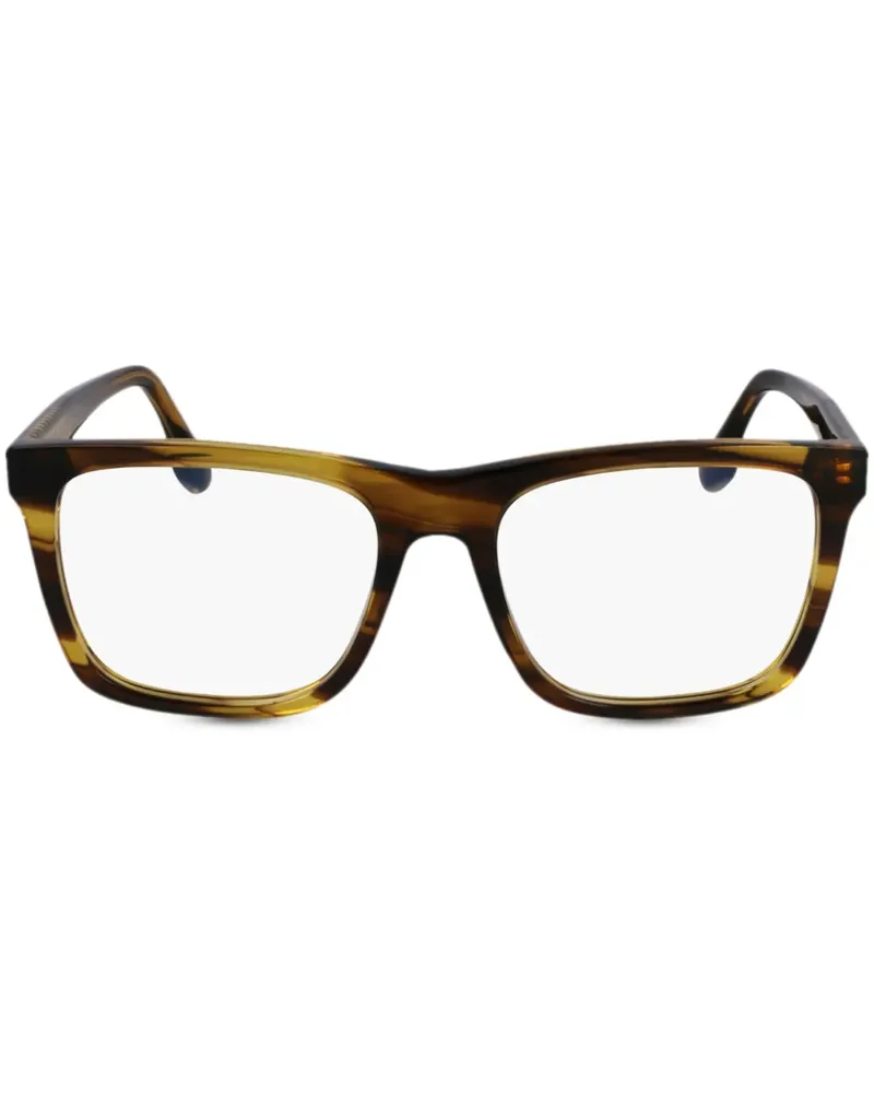 Victoria Beckham Gestreifte Brille - Braun Braun